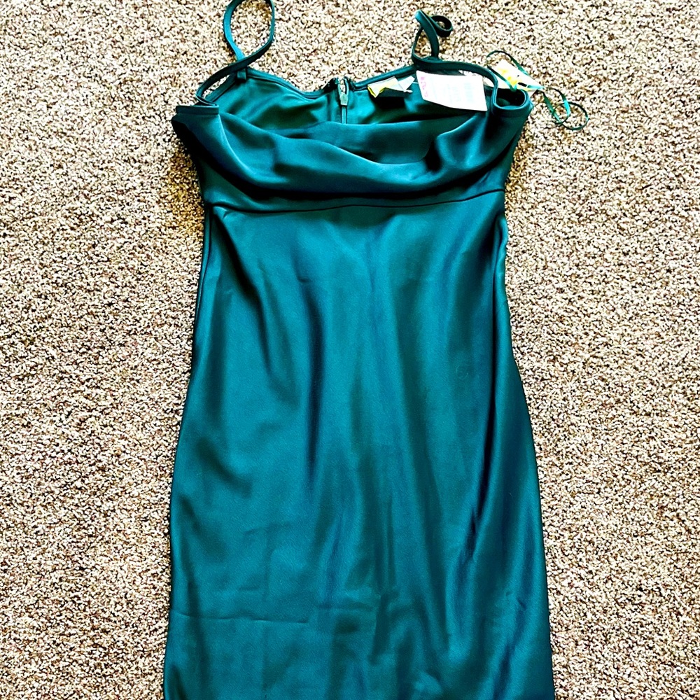 Emerald Green Ankle Length Dress / Size 0